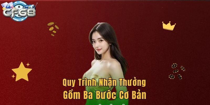 Quy trình nhận thưởng gồm ba bước cơ bản