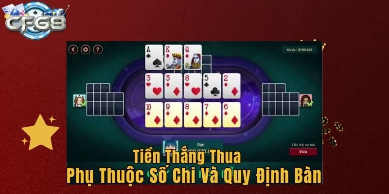 Tiền thắng thua phụ thuộc số chi và quy định bàn